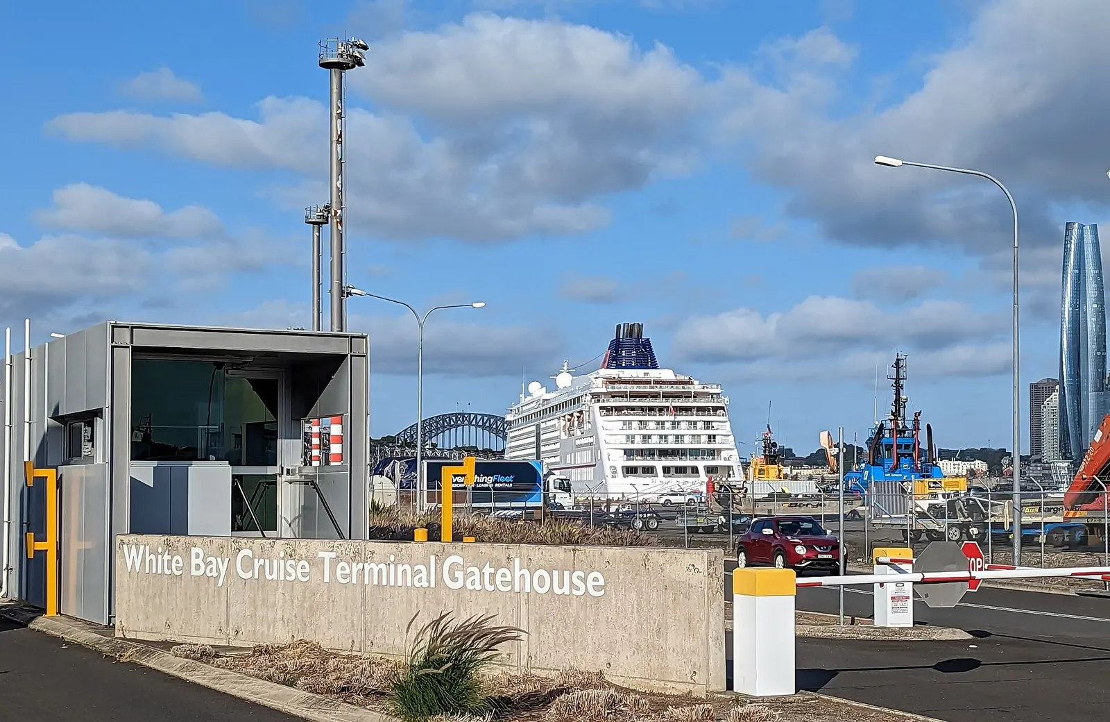 White Bay Cruise Terminal with a cruise ship