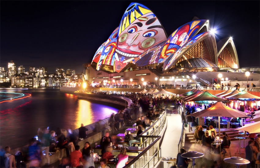 Vivid Sydney lights in Sydney