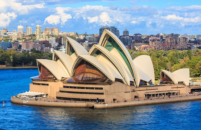 Famous Sydney Opera House in the heart of Sydney habour