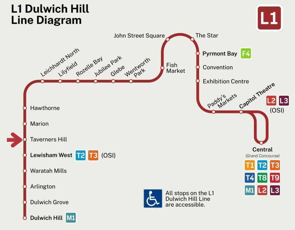 Sydney Light Rail Map