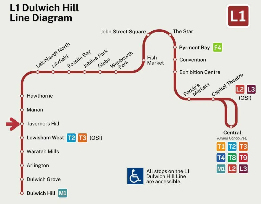Sydney Light Rail Map
