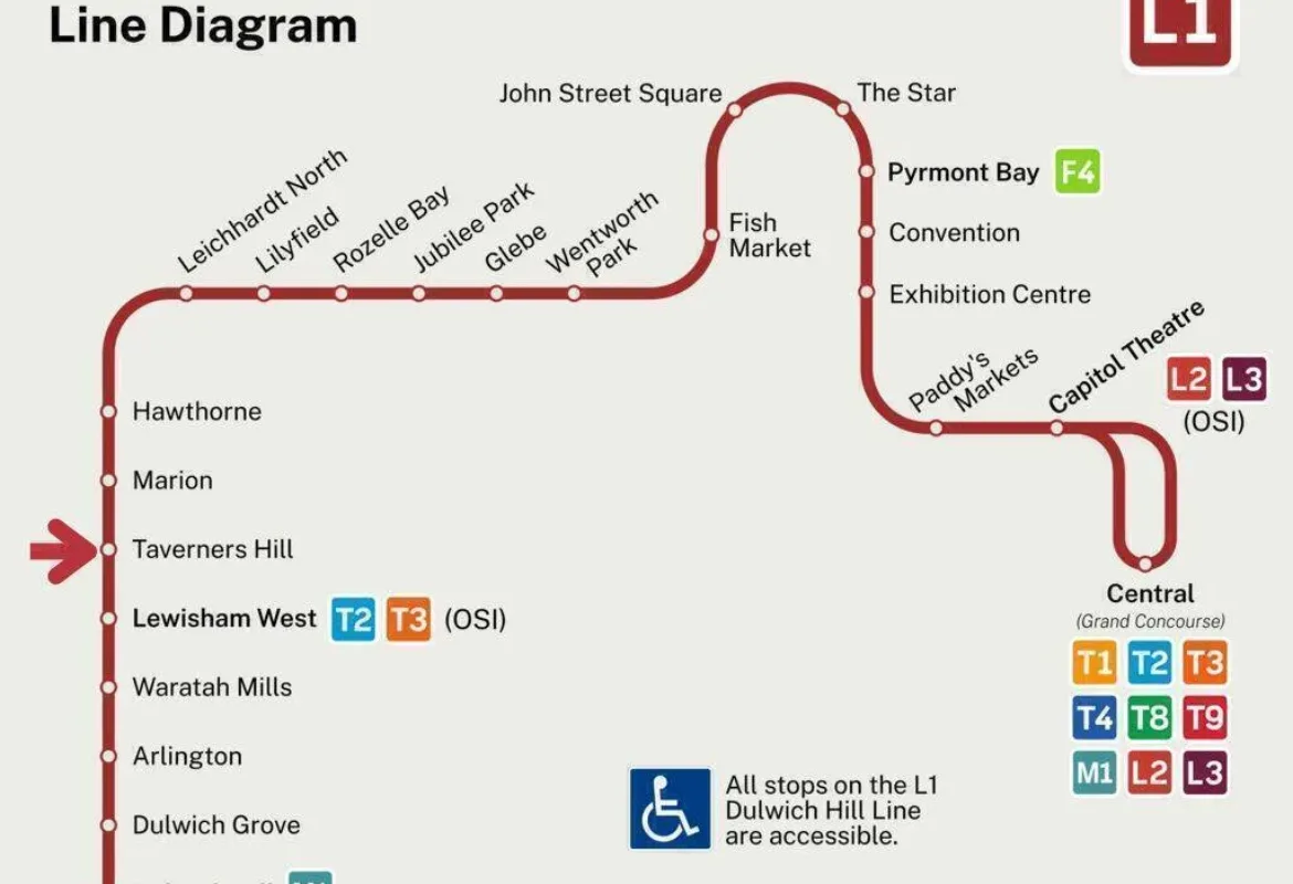 Sydney Light Rail Map
