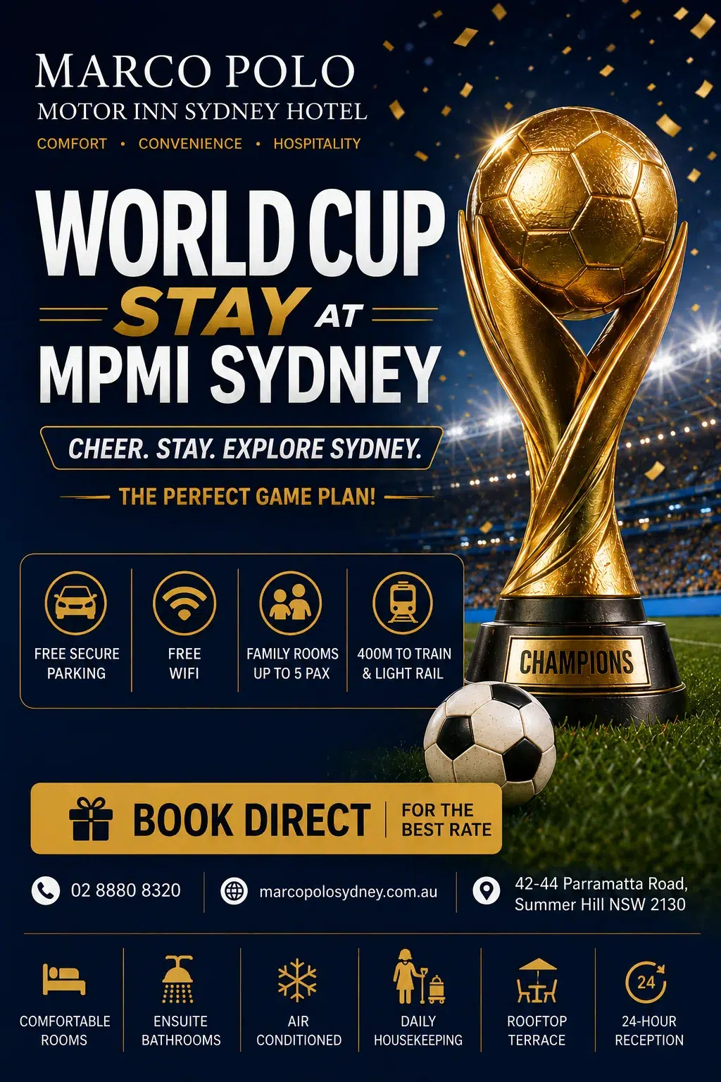 Book Direct & Save at Marco Polo Motor Inn Sydney Hotel